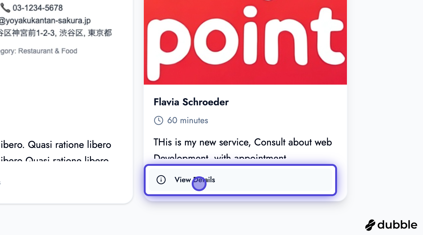 View Details of the Service