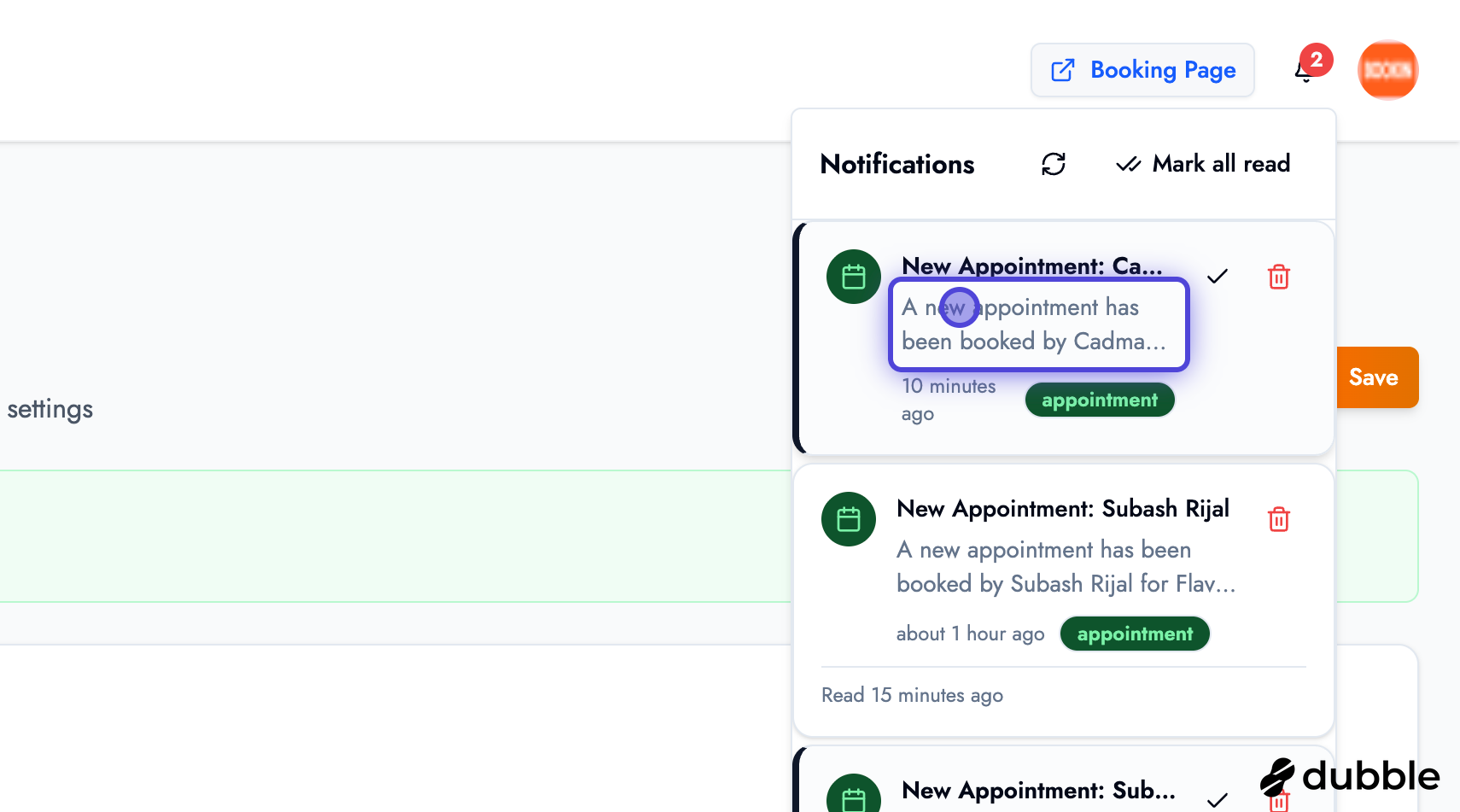 Business Settings Lower