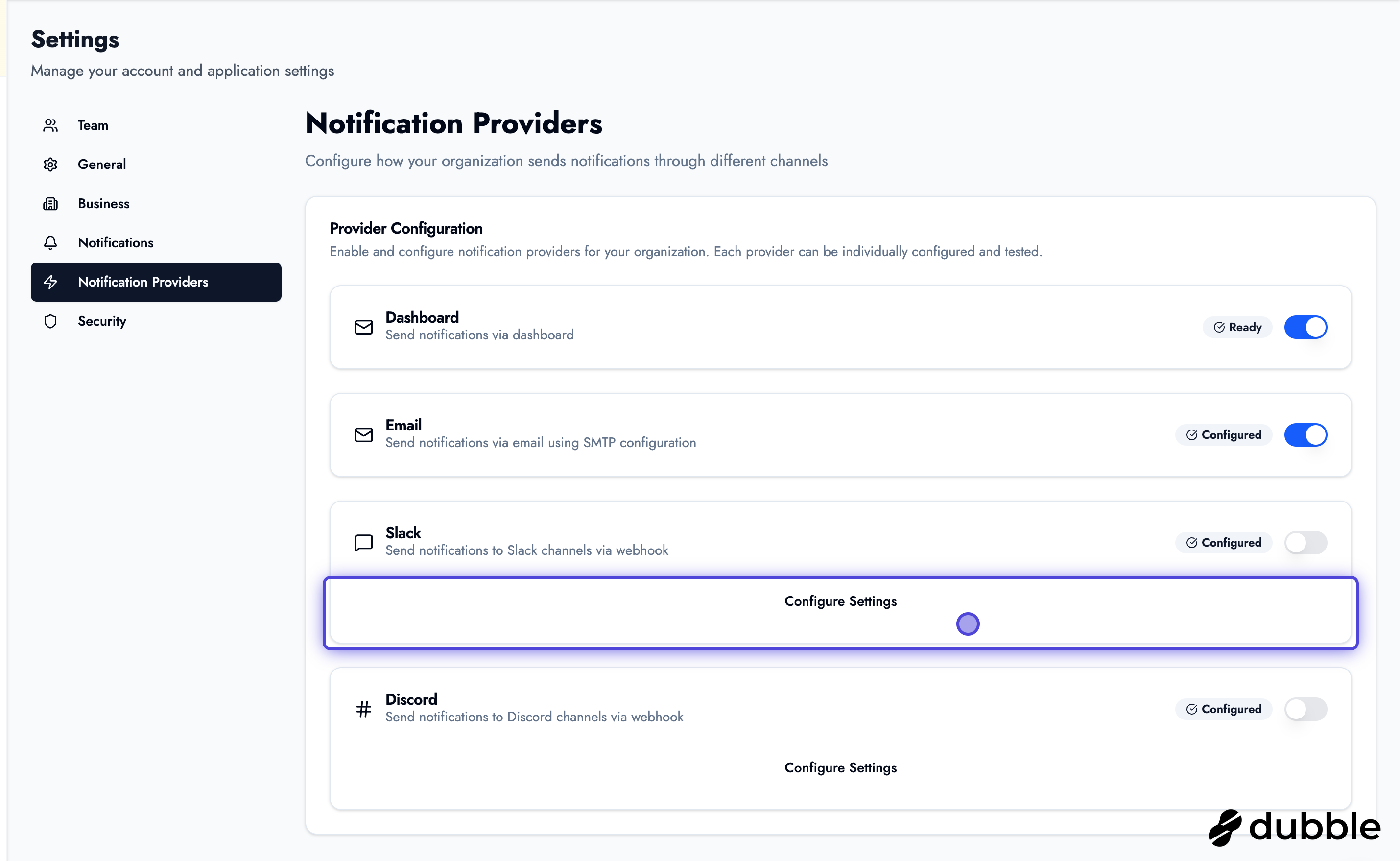 Notification Settings