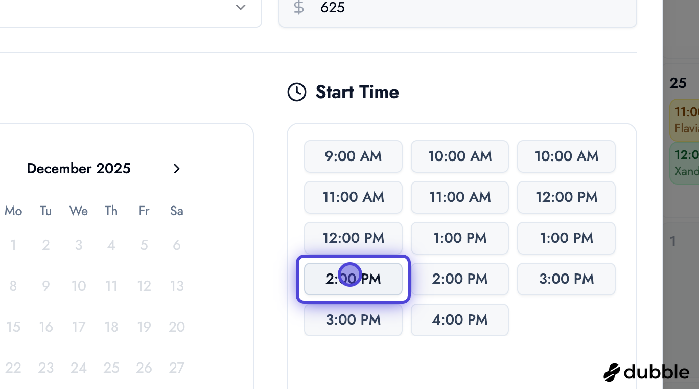 Select Date and Time