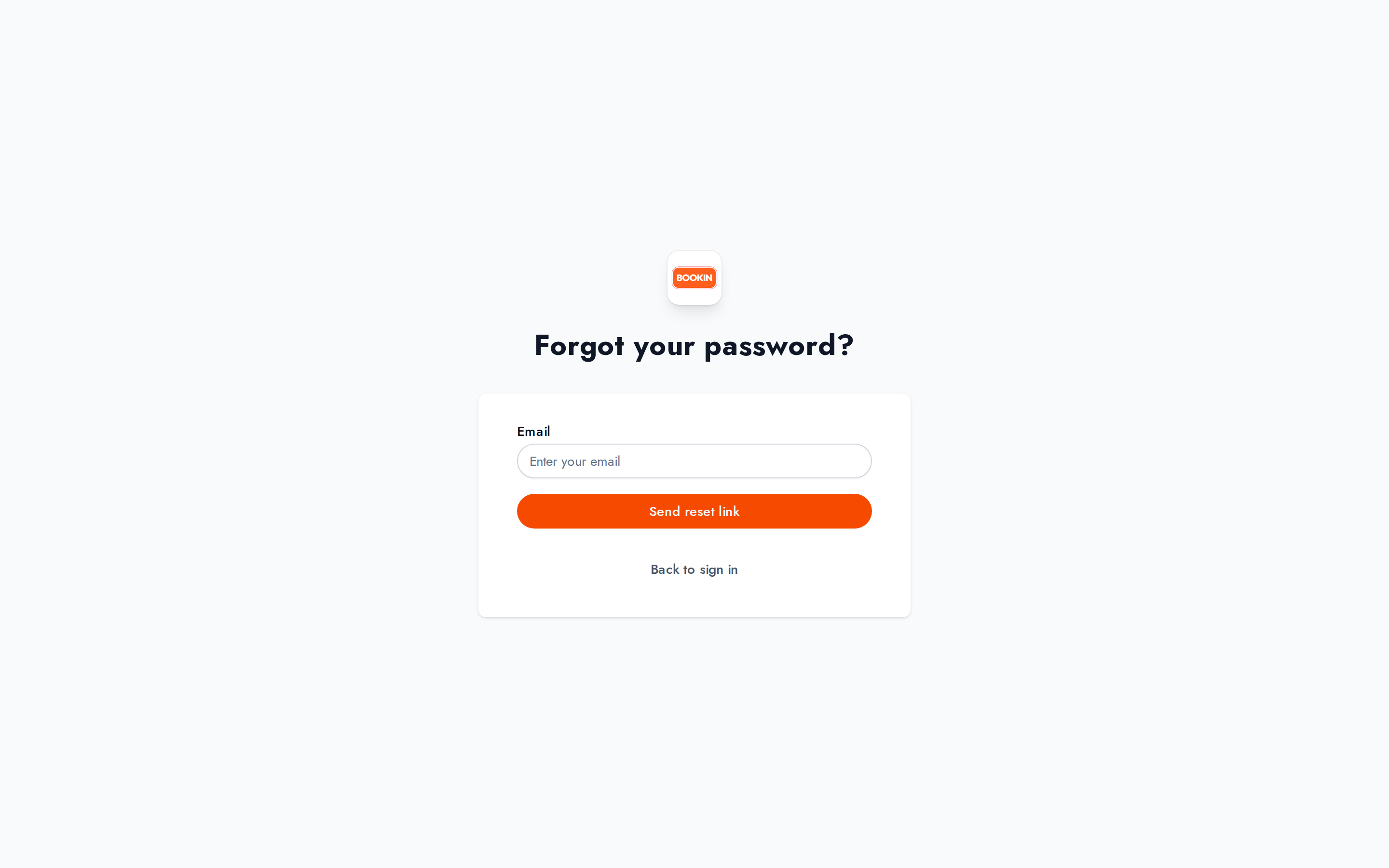 Requesting a password reset link