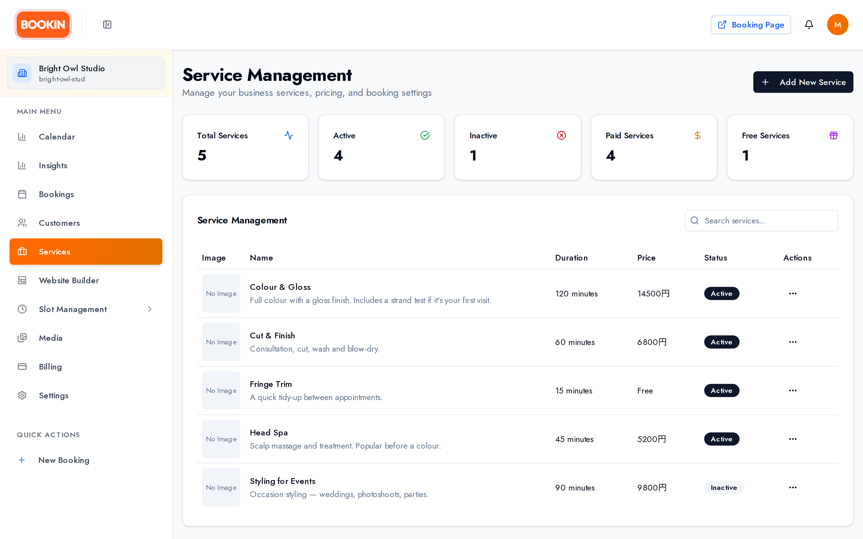 Services Page