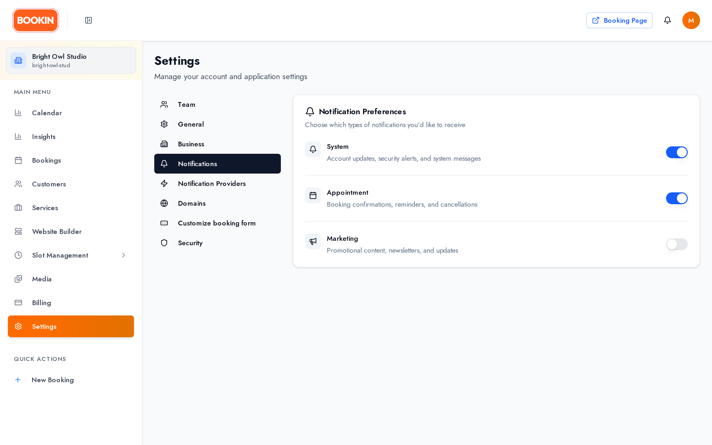 Notification Settings