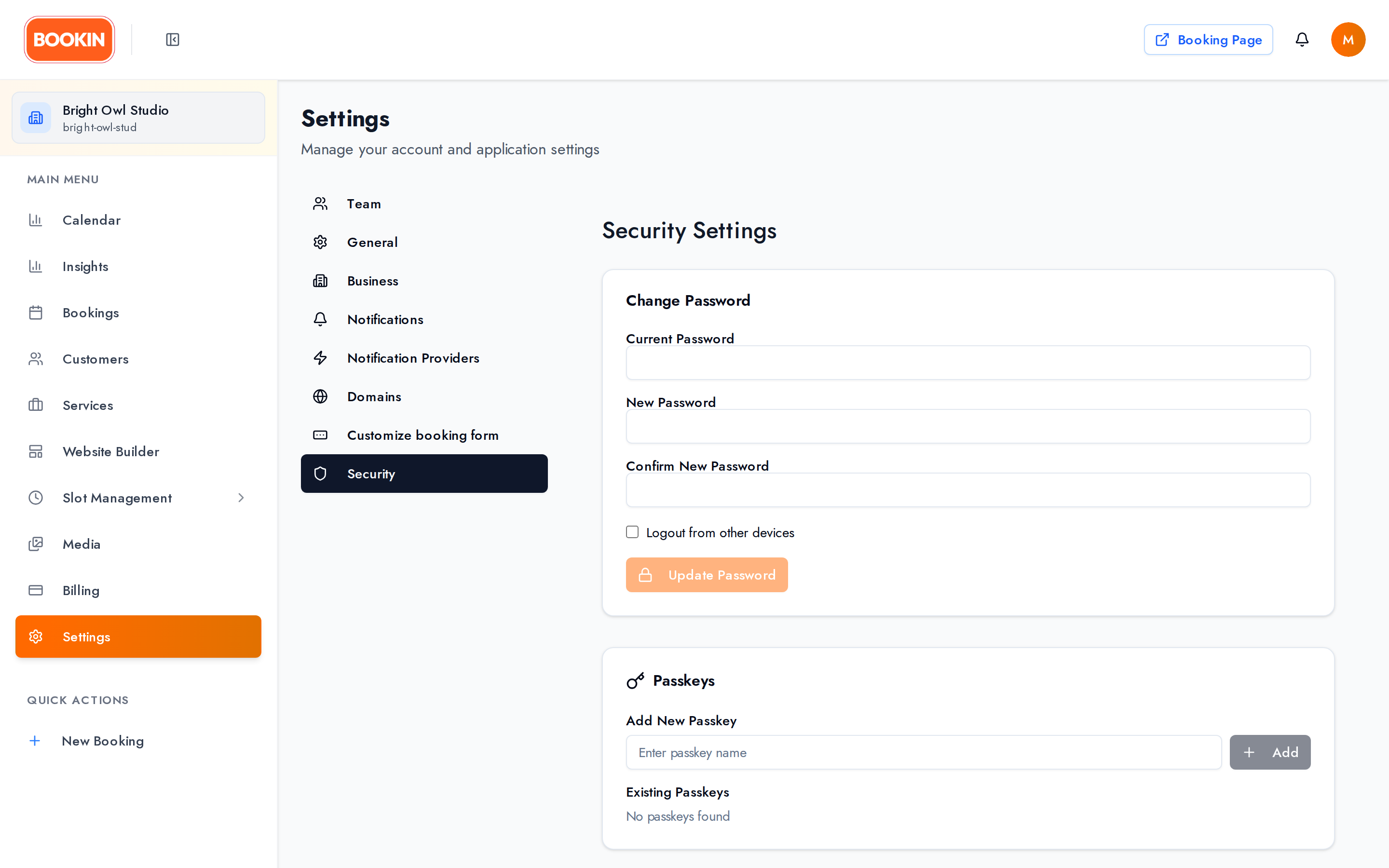 Security Settings