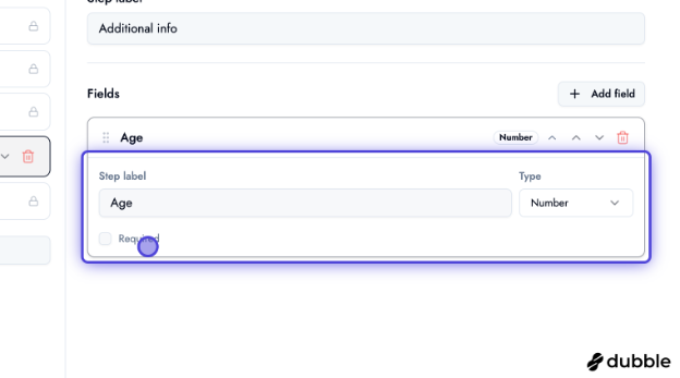 BOOKIN booking form — mark field as required