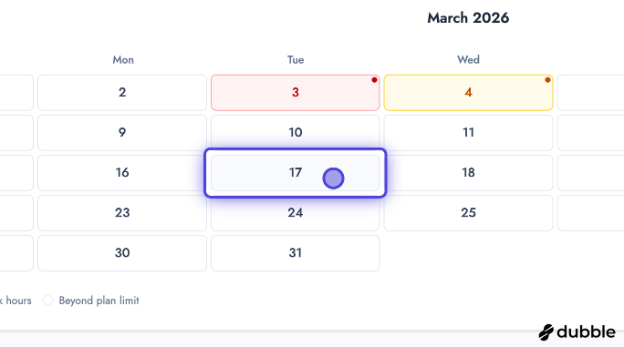 Select override date